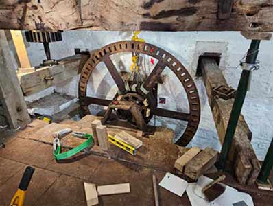 Pit wheel installation