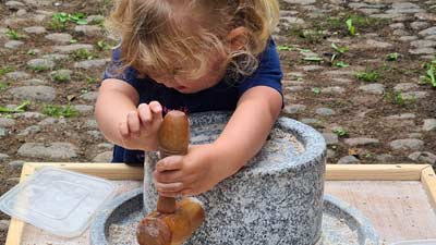 Children visiting The mill