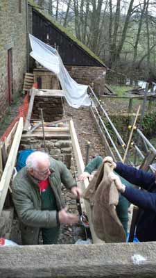 Starting to rebuild the launder